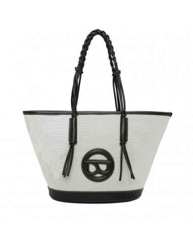 Bolso Capazo Esla Binnari, Rafia, Negro