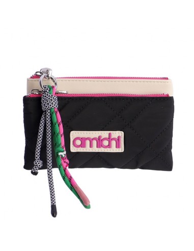 Monedero Amichi, Doble, Negro