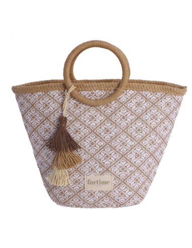 Bolso de mano ForTime, Rafia, Asa...