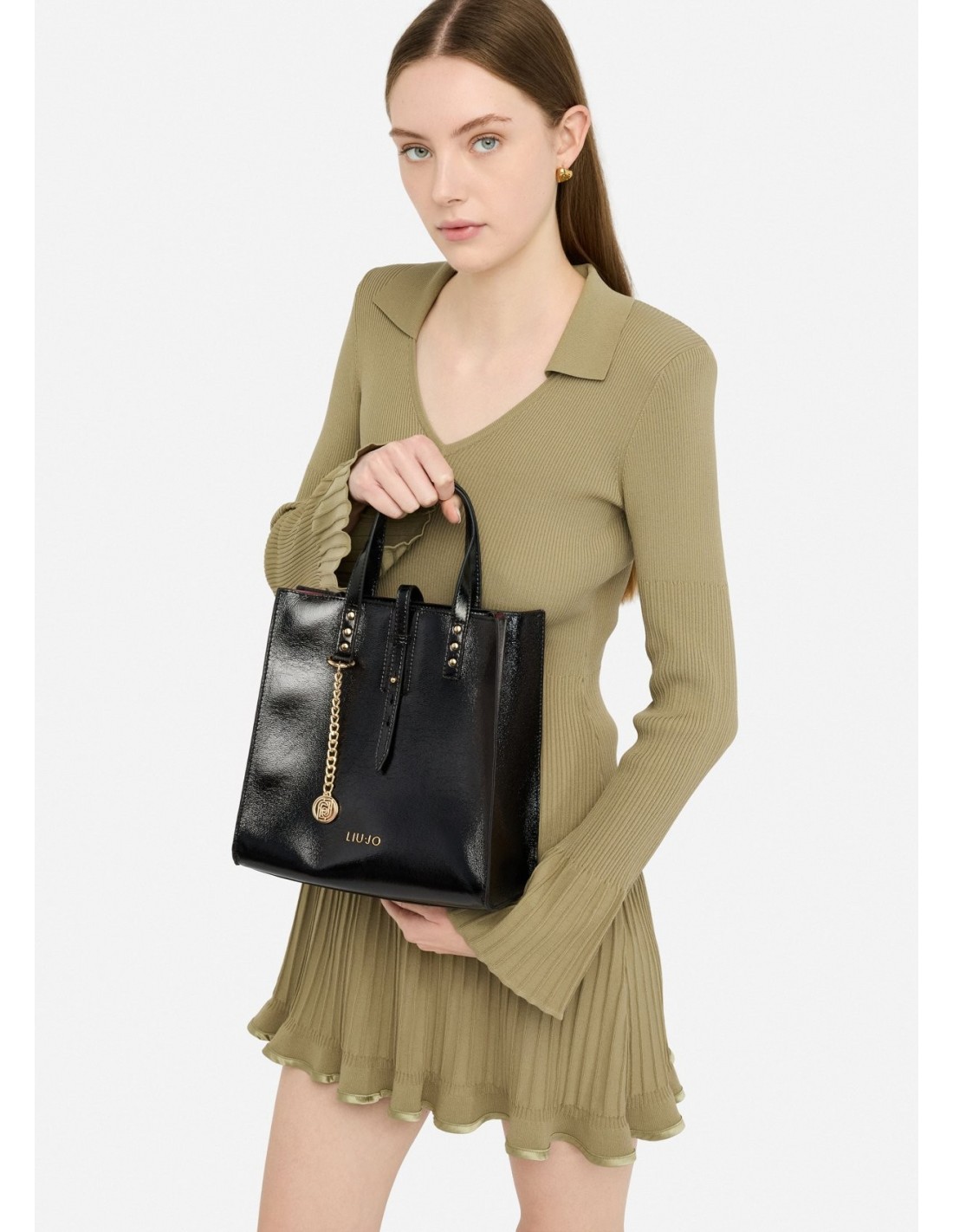 Bolso Tote Liu Jo Doba, Bandolera, Negro Bolso Tote Liu Jo Doba, Bandolera, Negro