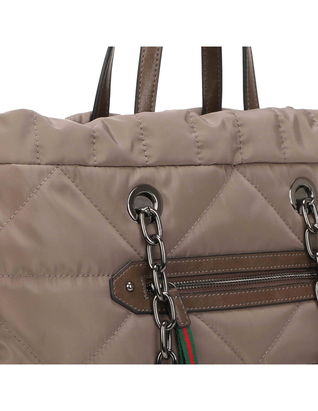 Shopper Doble Asa Binnari Dahlia, Taupe Shopper Doble Asa Binnari Dahlia, Taupe