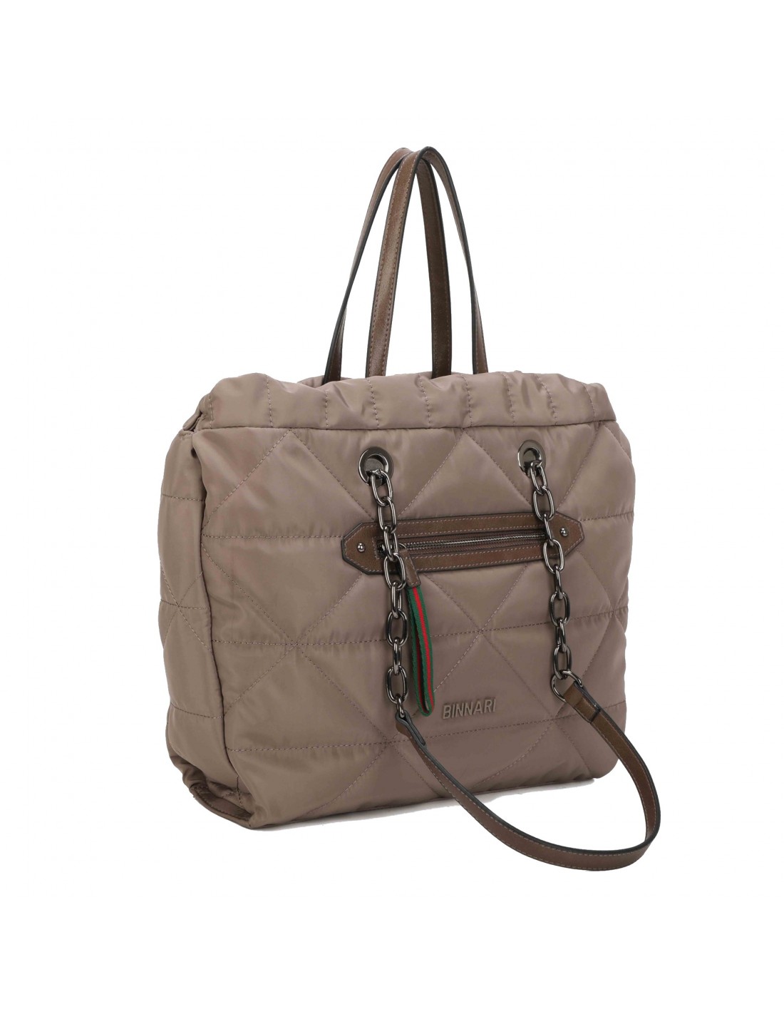 Shopper Doble Asa Binnari Dahlia, Taupe Shopper Doble Asa Binnari Dahlia, Taupe