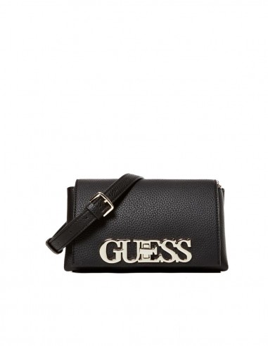 Bolsa Tiracolo Preta com Logo Uptownde