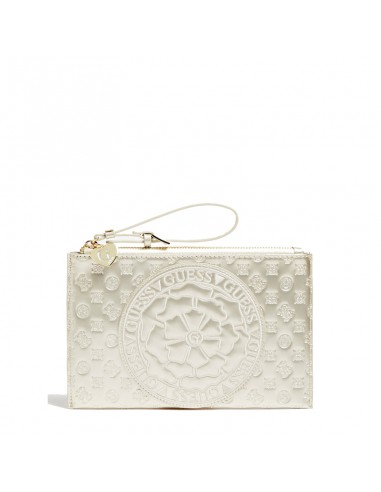 Carteira de Mão Dourada Flat Top Guess