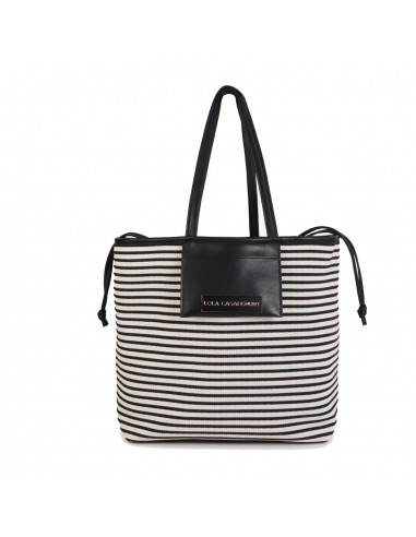 LS2604088 rayas shopper LC, NEGRO