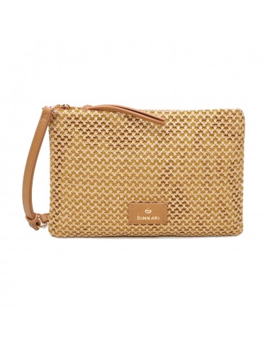 Cartera de Mano de Rafia Binnari Lia,...