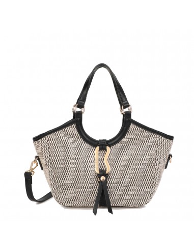 Bolso de Mano De Rafia Binnari Lina...