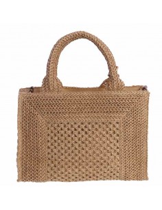 Bolso De  Rafia  Con Borlon... 2