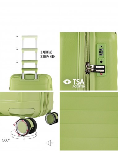 Maleta mediana extensible Jaslen Luton verde | Adana Shopping