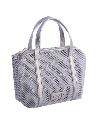 Bolso de Mano Amichi Rejilla, Plata