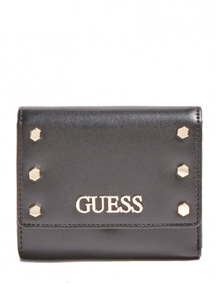 Mini cartera negra  con tachuelas Tia de Guess