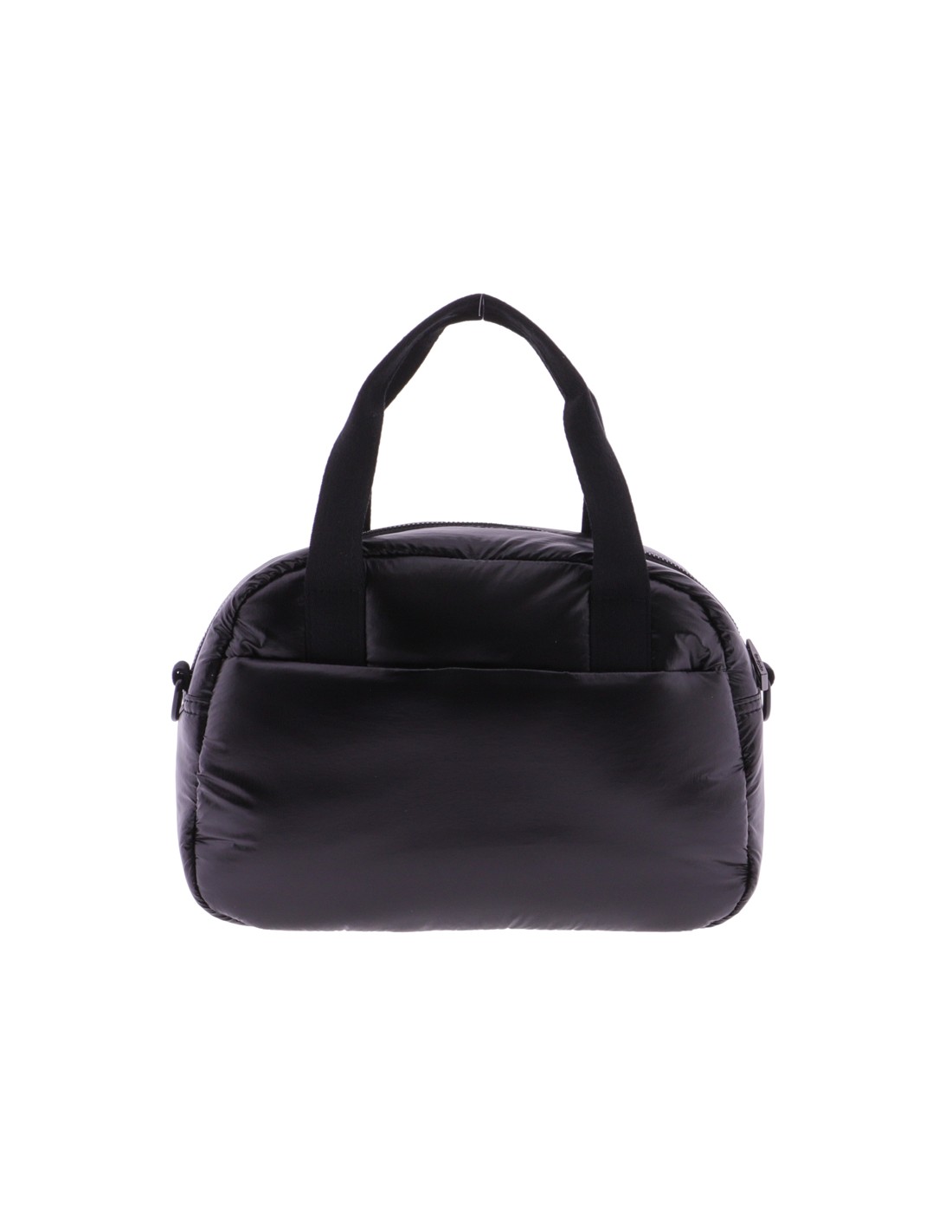 Bolso cartera de mano efecto acolchado negro mujer