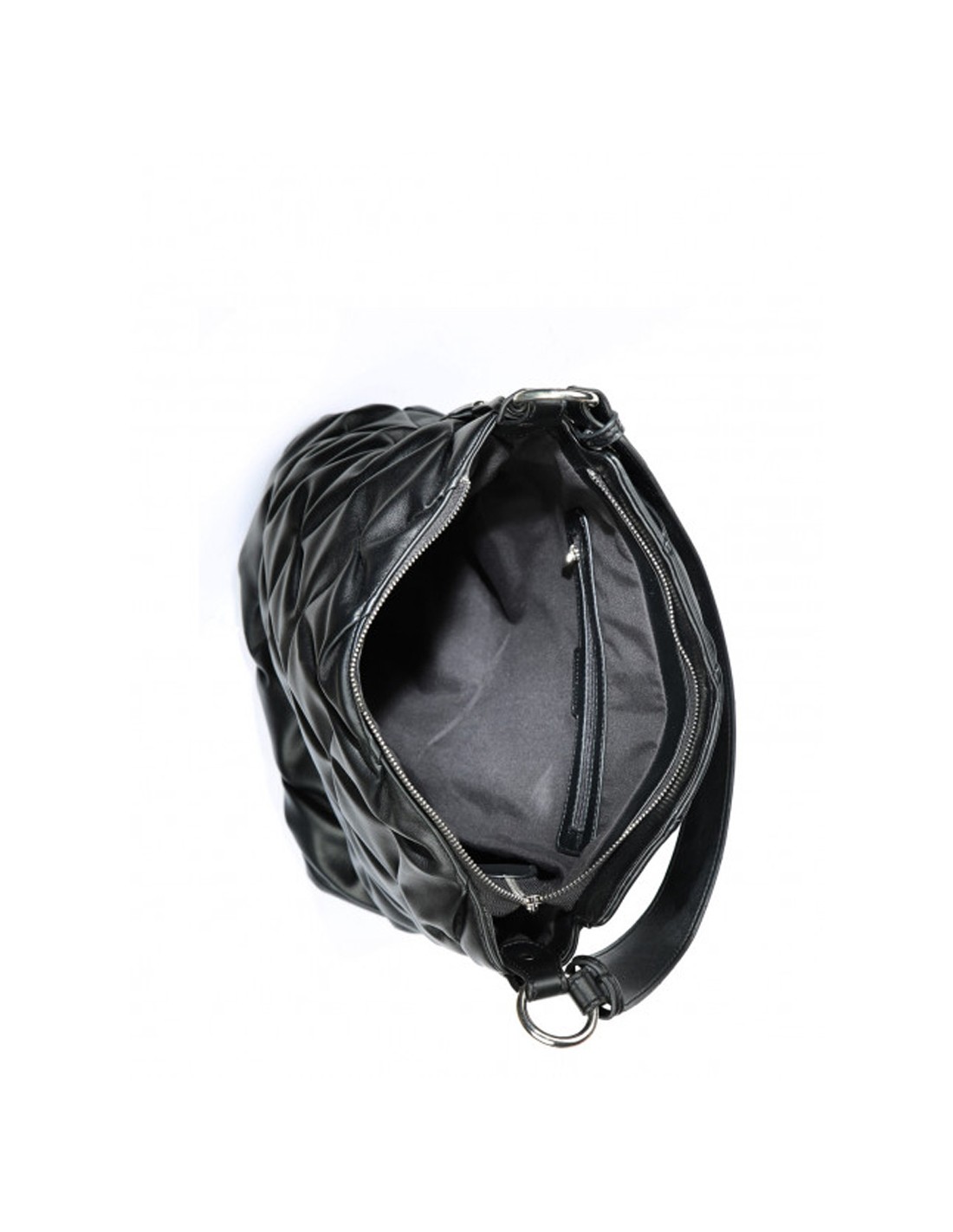 Bolso de Hombro Shopper Mujer Acolchado Segura Negro de Binnari