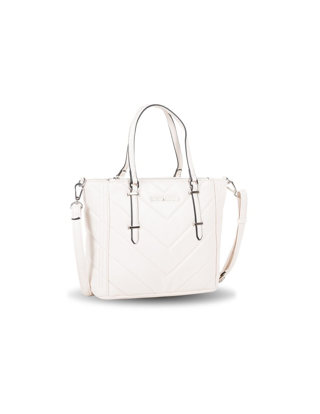 bolso acolchado blanco
