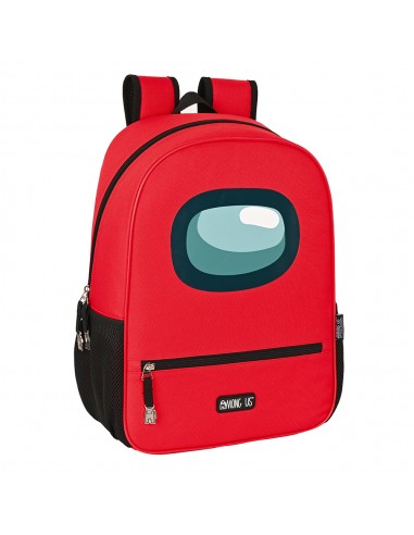 Mochila Escolar 40cm Among Us Vermelha