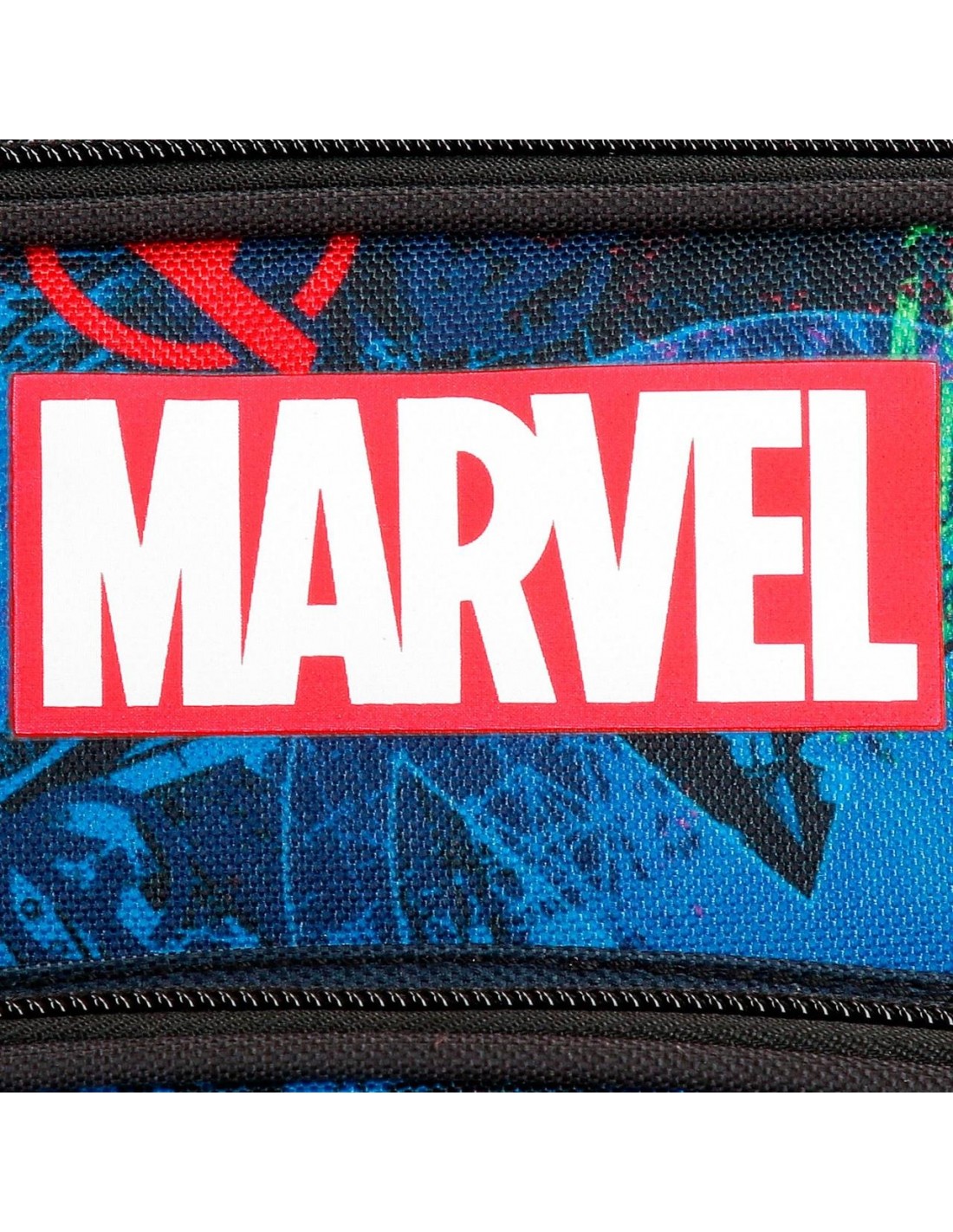 Marvel Avengers Los Vengadores On The Warpath Estuche Doble Compartimento Azul 23x9x7 cms Poliéster 
