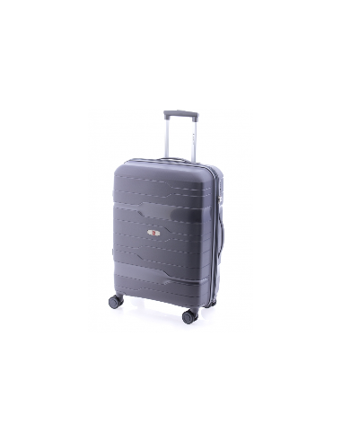 Maleta Mediana Extensible Rígida 67cm TSA 4R Boxing Gladiator Gris