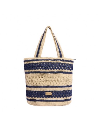 Bolsa Shopper de Ráfia com Zíper em...