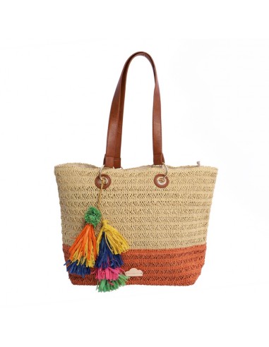 Bolsa de Ráfia Shopper de Ombro Don...