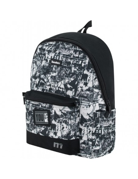 Grafoplás | Mochila Escolar | Mafalda Viñetas | 33x46x22,5cm | 3 Compartimentos | Modelo Rubber | Zona Acolchada Para Portátil