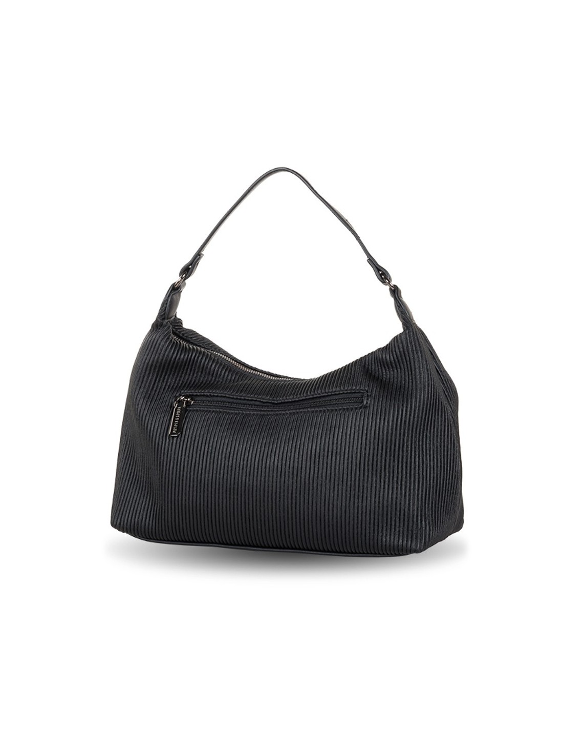 Bolso Bandolera Devota&Lomba Plissed Baguette, Negro