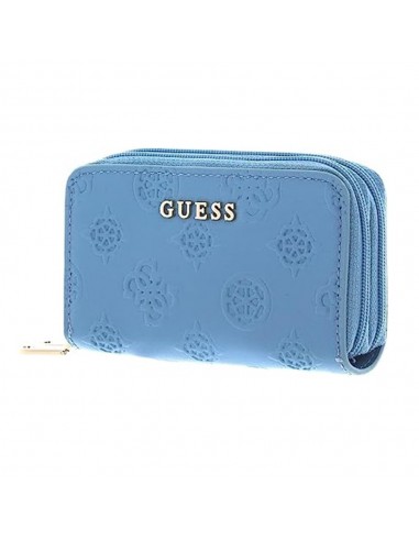 Carteira Guess Logo Dupla Zíper, Céu