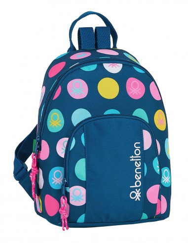 Mochila de Passeio Topos Azul Marinho