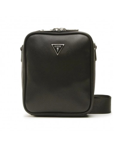 Bandoleira Guess Certosa Saffiano, Preto