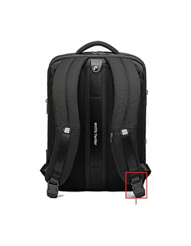 Mochila para portatil antartik 15,6\ con asa y 3 bolsillos exteriores  adaptable a maleta color negro 290x440x150 mm