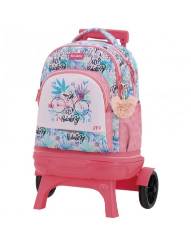 Mochila Escolar Privata Blooming 44,5 cm Carro Desmontable, Doble