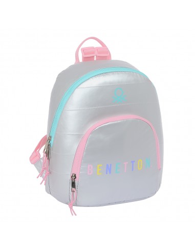 Mochila Escolar Benetton Silver 30cm,...