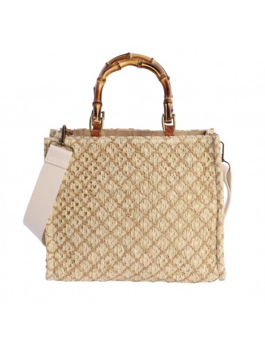 Bolso de Mano Don Algodon Lorna, Bandolera, Rafia, Natural