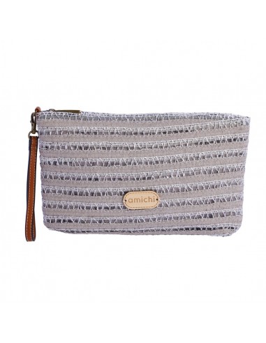 Bolso de Mano de Rafia Amichi Roseta,...