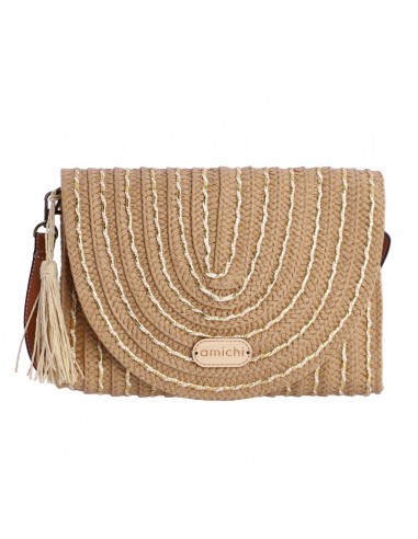 Bolso Bandolera de Rafia Amichi René,...