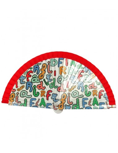 Leque Frida Kahlo Letras, 23cm...