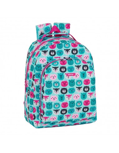 Mochila Escolar Adaptável Turquesa...
