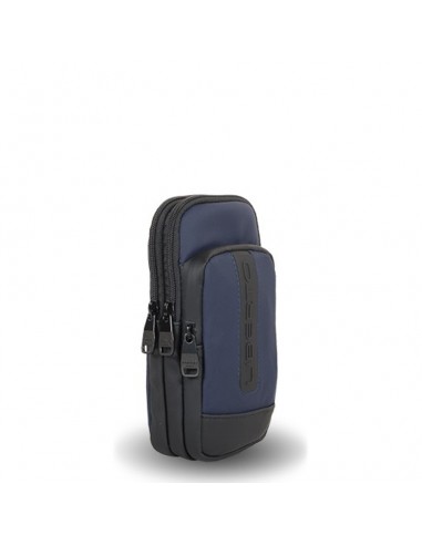 Bandolera Portamóvil Liberto Rubber, Doble, Mosquetón, Marino