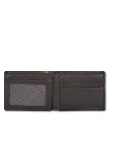 Billetero Liberto Horizontal, RFID, Monedero Exterior, Piel, Negro