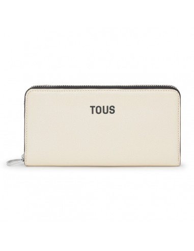 Carteira Média com Fecho Dorp Tous, Bege