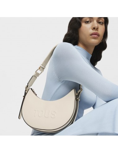 Bolso Bandolera Tous Brenda, Doble Cremallera, Beige